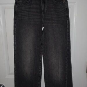 Garage Black Straight Leg Jeans